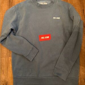 WOMENS FULL SEND BLUE SWEATSHIRT NEW WITH TAGS FLEECE LINED SZ MEDIUM
